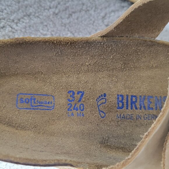 Birkenstock Mayari Size EU37 US L6M4 Natural leather Nubuck Soft Footbed Sandals - Picture 8 of 14